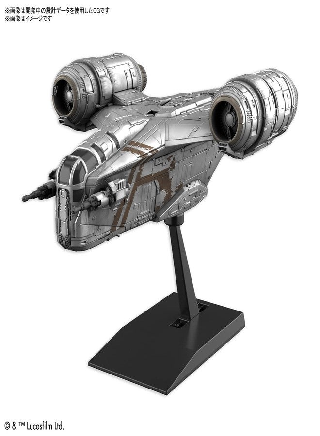 BANDAI SPIRITS Bandai Hobby - Star Wars - Vehicle Model Razor Crest (Silver Coating Version), Bandai Spirits Star Wars Vehicle Model Kit - Image 2